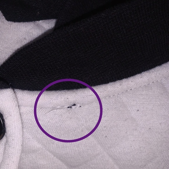 Zumiez Ninth Hall Black and White Bomber Jacket with Hood and Snap Buttons - Picture 4 of 11